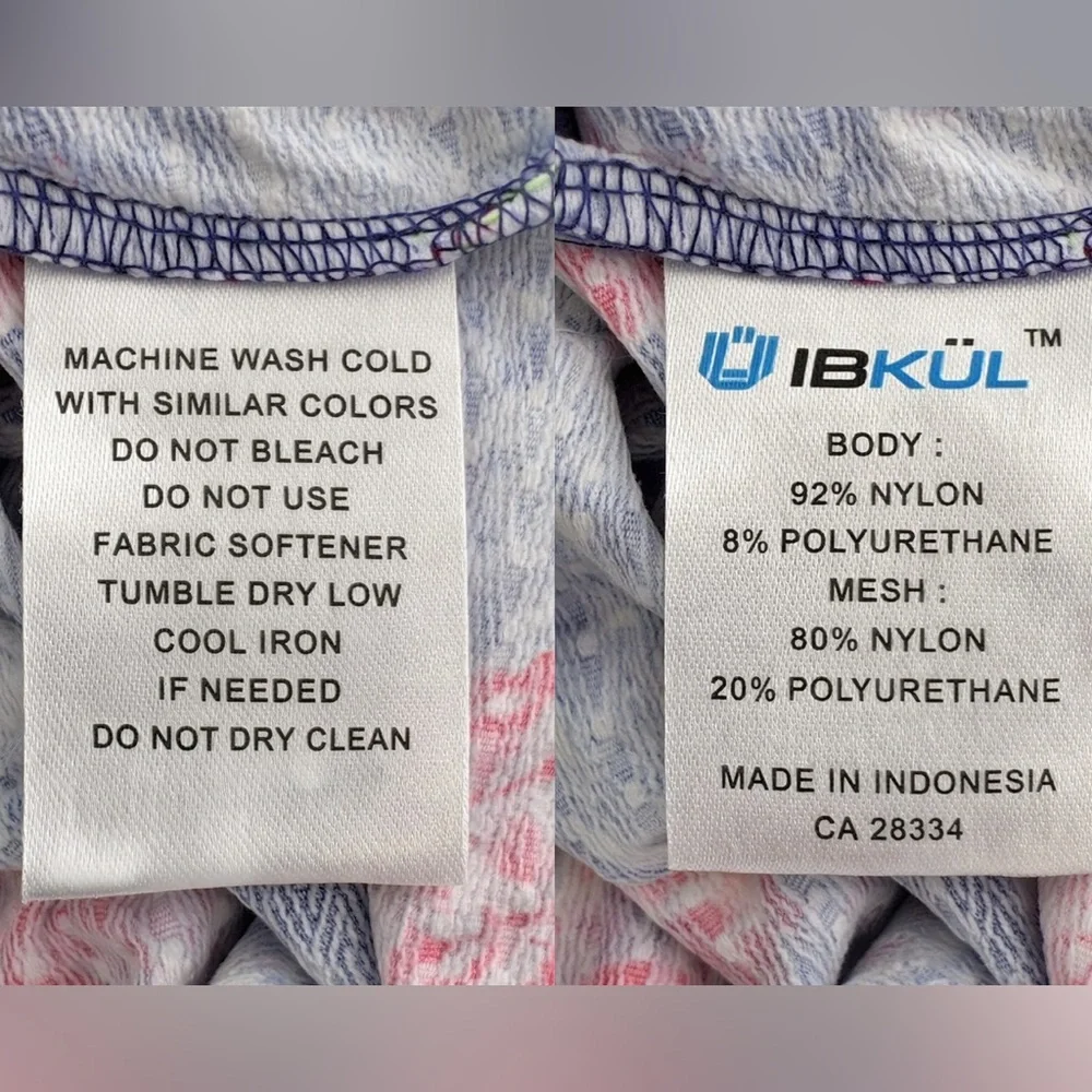 IBKUL Larisa Floral UPF 50+ Golf Top Mock Neck Long Sleeve Small - Picture 7 of 7